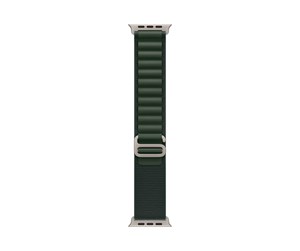 Smartklokke - Tilbehør - Apple 49mm Dark Green Alpine Loop - Medium - Titanium Finish - MXMV3ZM/A