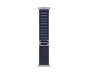 Smartklokke - Tilbehør - Apple 49mm Navy Alpine Loop - Small - Titanium Finish - MXMX3ZM/A