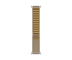 Smartklokke - Tilbehør - Apple 49mm Tan Alpine Loop - Small - Titanium Finish - MXN13ZM/A