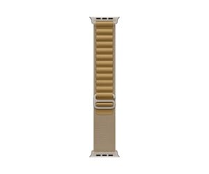 Smartklokke - Tilbehør - Apple 49mm Tan Alpine Loop - Medium - Titanium Finish - MXN23ZM/A