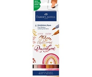 Skrive- & Tegneverktøy - Faber Castell Goldfaber Aqua Dual Marker - Lettering Set Boho (6 pcs) - 164518