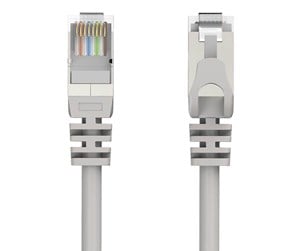 Nettverkskabel - Ethernet Cat5E F/UTP network cable 1m (white) - DHC-C5E-FTP-01M