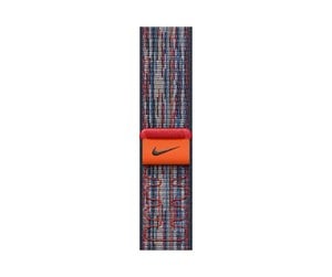 Smartklokke - Tilbehør - Apple 46mm Blue/Red Nike Sport Loop - MXU43ZM/A