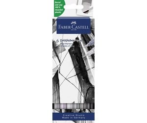 Skrive- & Tegneverktøy - Faber Castell Goldfaber Aqua Dual Marker - Shades of Grey (6 pcs) - 164522