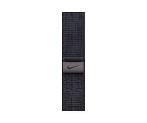 Smartklokke - Tilbehør - Apple 46mm Black/Blue Nike Sport Loop - MYJD3ZM/A