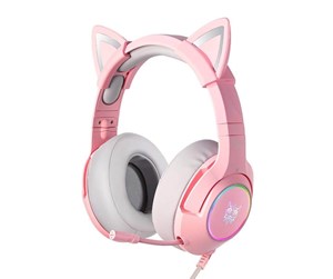 Hodetelefoner - ONIKUMA Gaming headphones K9 Pink - K9P RGB USB 7.1