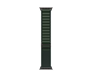 Smartklokke - Tilbehør - Apple 49mm Dark Green Alpine Loop - Small - Black Titanium Finish - MYPQ3ZM/A