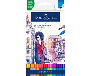 Skrive- & Tegneverktøy - Faber Castell Goldfaber Aqua Dual Marker (18 pcs) - 164618