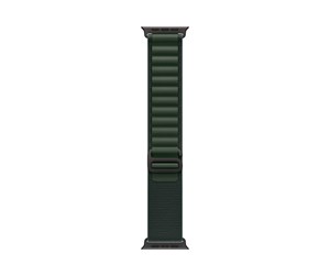 Smartklokke - Tilbehør - Apple 49mm Dark Green Alpine Loop - Large - Black Titanium Finish - MYPT3ZM/A