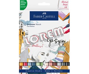 Skrive- & Tegneverktøy - Faber Castell Goldfaber Sketch Marker (12 pcs) - 164712