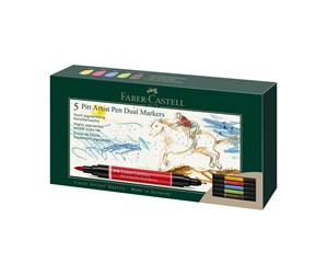 Skrive- & Tegneverktøy - Faber Castell Pitt Artist Pen Dual Marker (5 pcs) - 162005