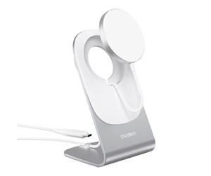 Mobil - Adaptere og ladere - Choetech T518-F+H046 wireless charger with handle 15W (white) - T518-F+H046