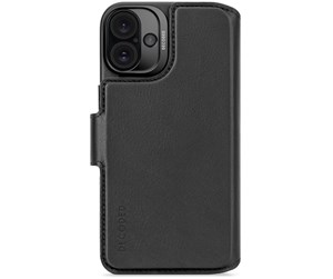 Mobil - Deksel og etui - Decoded Leather Detachable Wallet - Black - iPhone 16 Plus - D25IPO16PLDW5BK