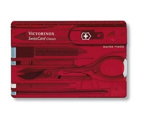 Skrivebordstilbehør - Victorinox SWISSCARD red transparent - 0.7100.T