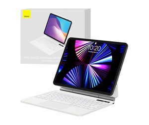 Nettbrett - Deksler og etui - Baseus Case with keyboard for iPad Brilliance PRO 10 10.9" (white) - ARJK020002