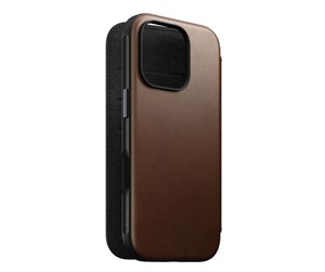 Mobil - Deksel og etui - Nomad Modern Leather Folio brown - iPhone 16 Pro - NM01679585