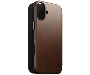 Mobil - Deksel og etui - Nomad Modern Leather Folio brown - iPhone 16 Plus - NM01681885