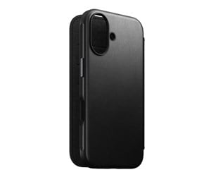 Mobil - Deksel og etui - Nomad Modern Leather Folio black - iPhone 16 - NM01684985