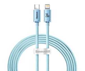 USB - Baseus Crystal Shine USB-C to iP cable 20W 2m (blue) - CAJY001403