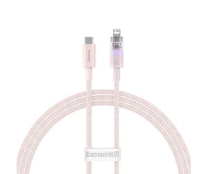 USB - Baseus USB-C to Lightning Explorer Series fast charging cable 1m 20W (pink) - CATS010204