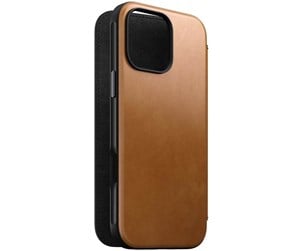 Mobil - Deksel og etui - Nomad Leather Folio english Tan-C - iPhone 16 Pro Max - NM01673385