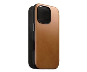 Mobil - Deksel og etui - Nomad Modern Leather Folio english Tan-C - iPhone 16 Pro - NM01678885