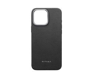 Mobil - Deksel og etui - PITAKA Military-Grade Protective Case Black/Grey Twill - iPhone 16 Pro Max - KI1601PMPA