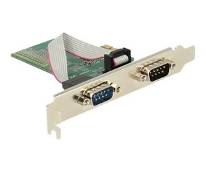 Nettverksadapter - DeLOCK PCI Express Card > 2 x Serial RS-232 - 89555