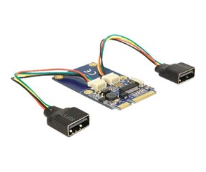 Kontroller - DeLOCK MiniPCIe I/O PCIe full size 2 x USB 2.0 - 95242