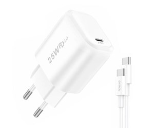 Mobil - Adaptere og ladere - Foneng Fast charger 2x USB EU40 + USB C cable - EU40 Type-C to Type