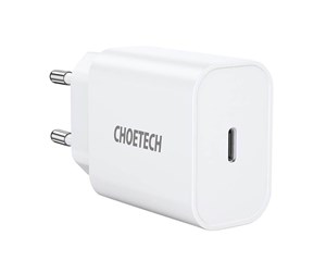 Mobil - Adaptere og ladere - Choetech Mains charger Q5004 EU USB-C 20W (white) - Q5004 EU