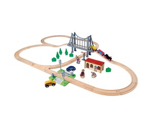 Treleker - Eichhorn Train Track with Bridge Playset 55 piece - 100006204