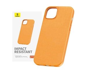 Mobil - Deksel og etui - Baseus Phone Case for iPhone 15 ProMax Fauxther Series (Orange) - P60157304713-03