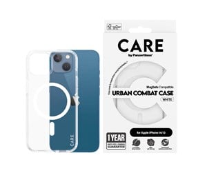 Mobil - Deksel og etui - CARE by PanzerGlass Flagship Case Transparent Urban Combat w. White MagSafe iPhone 14 | 13 - PANZER1462