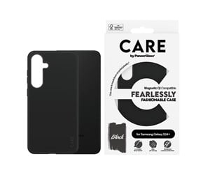 Mobil - Deksel og etui - CARE by PanzerGlass Fashionable Case Black w. QI Compatible Samsung Galaxy S24+ - PANZER1167