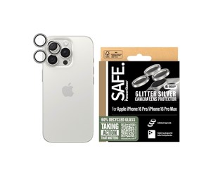 Mobil - Beskyttelsesglass - SAFE. by PanzerGlass Camera Lens Protector Glitter Silver iPhone 16 Pro | 16 Pro Max - SAFE95893