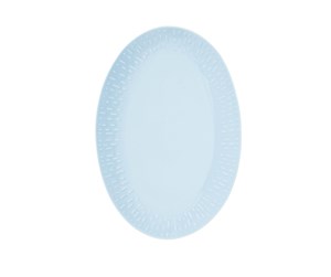 Servering & Servise - aida - Life in Colour - Confetti - Aqua oval dish w/relief porcelain (13454) - 13454