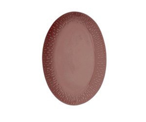 Servering & Servise - aida - Life in Colour - Confetti - Bordeaux oval dish w/relief porcelain (13374) - 13374