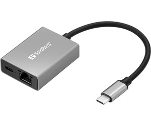 Nettverksadapter - Sandberg USB-C Gigabit Network Adapter (with PD) - 136-60