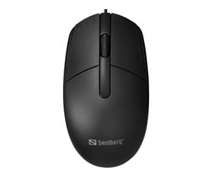 Mus - Sandberg USB Mouse - Mus - Optisk - 3 knapper - Svart - 331-00