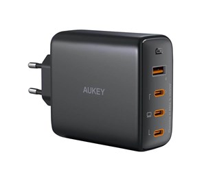 Mobil - Adaptere og ladere - Aukey PA-B7S 1xUSB-A 3xUSB-C 100W GaN Power Charger (black) - PA-B7S Black