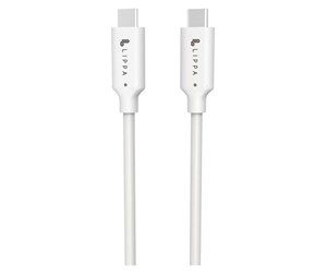 USB - Lippa USB-C to USB-C 100W 10Gbps cable 1m White - LPC100WCC1W