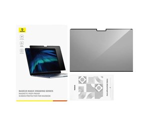 Kabinett tilbehør (kjølepasta mv.) - Baseus Magic Drawing tempered glass for MacBook Air 15.3" (2023/2024) + cleaning kit (transparent) - P40012303201-03