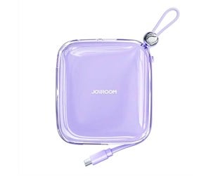 Nødlader - Joyroom Powerbank JR-L004 Jelly 10000mAh USB C (purple) Nødlader - Lilla - 10000 mAh - JR-L004 CP