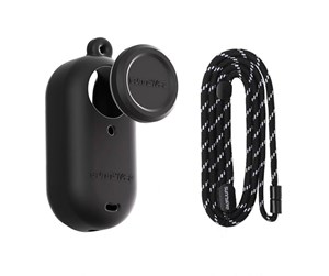 Actionkamera  - Tilbehør - Sunnylife Silicone case with a leash for Insta360 GO 3S (black) - G3S-BHT837-D