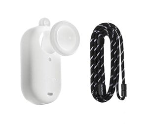 Actionkamera  - Tilbehør - Sunnylife Silicone case with a leash for Insta360 GO 3S (white) - G3S-BHT837-W