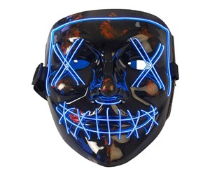 Kostymer - Hisab Joker Halloween - LED Mask Horror - Blue - 96739