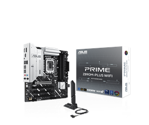 Hovedkort - ASUS PRIME Z890M-PLUS WIFI Hovedkort - Intel Z890 - Intel LGA1851 socket - DDR5 RAM - Micro-ATX - 90MB1J80-M0EAY0