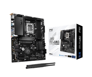 Hovedkort - ASRock Z890 PRO-A WIFI Hovedkort - Intel Z890 - Intel LGA1851 socket - DDR5 RAM - ATX - 90-MXBP60-A0UAYZ