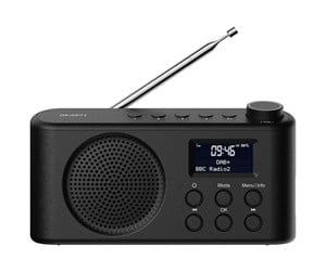 DAB, nettverks- og klokkeradio - Majority Orwell - Lightweight compact rechargeable DAB Radio - DAB+/FM - Mono - Svart - 1000002918